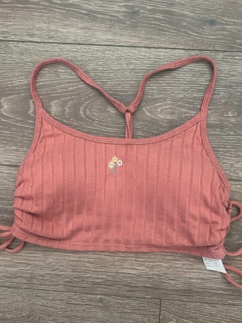 Hollister Gilly Hicks Pink Built In Bra Crop Tank Top Bralette Size Small